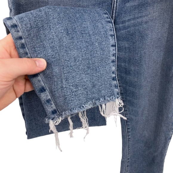 Abercrombie & Fitch Ultra High Rise Super Skinny Ankle Jeans Tie Front Raw Hems - Picture 5 of 8